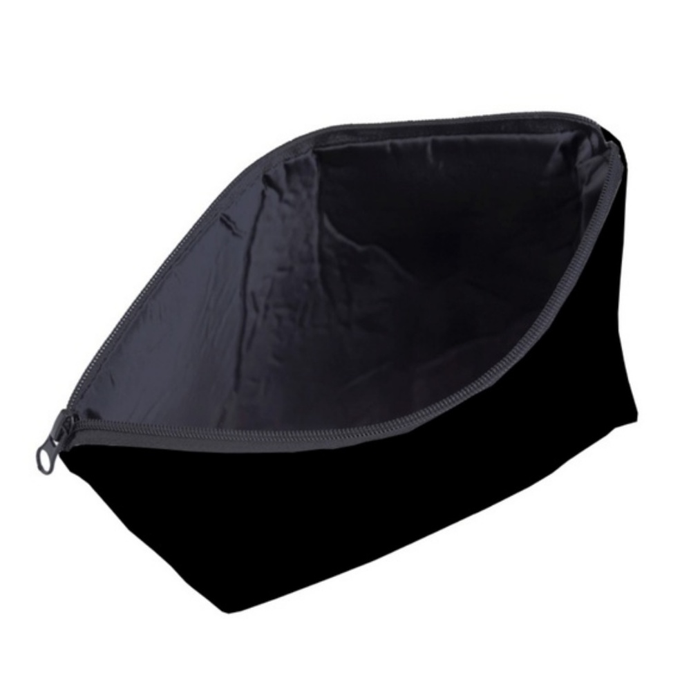 Black Pink White Rose Cosmetic Bag - Picture 3 of 4